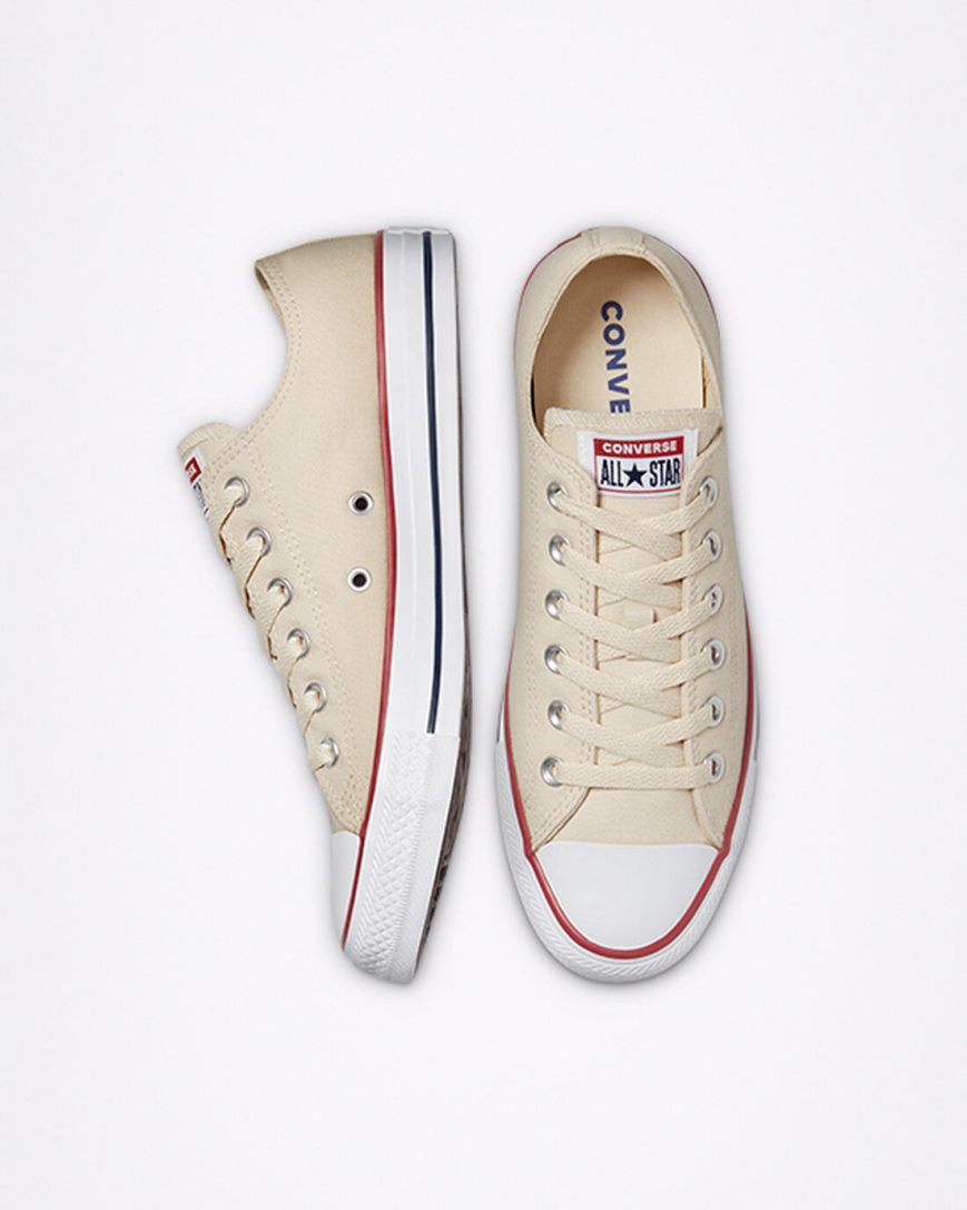 Zapatillas Bajas Converse Chuck Taylor All Star Classic Mujer Beige Blancas | PE 52PWLE